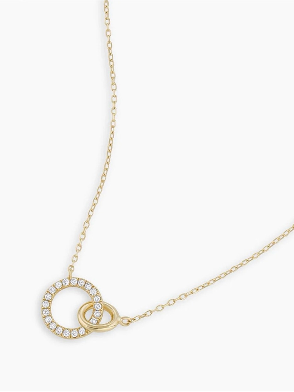 Gorjana Wilshire Diamond Interlocking Circle Pendant Necklace